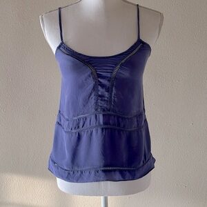 Silence and Noise Purple Silk Tank Top XS